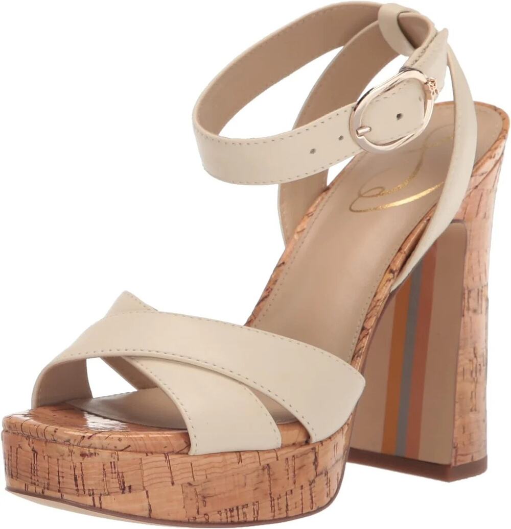 Sam Edelman Kayna Ivory Lea Platform Sandal Size 9 Medium New in Box